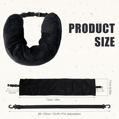 Almohada de viaje de felpa ajustable y transformable miniatura 2