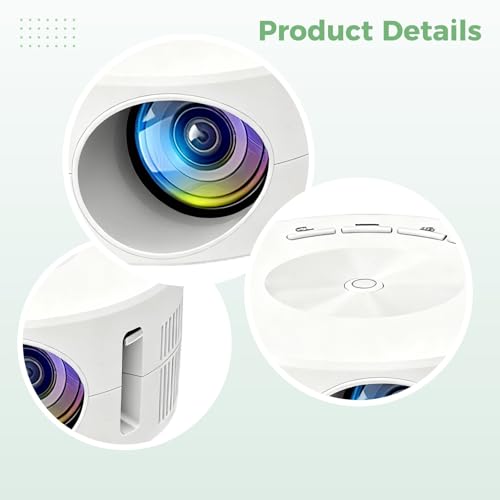 Proyector LED para smartphone con pantalla de 14 a 100 pulgadas mini proyector blanco USB 2