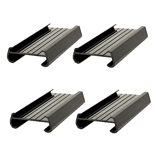 TrueCraftware- 3” Black Plastic Shelf Label Set of 4 - Label Size: 3-1/8" x 1"- Wire Shelf/Rack Label Holders Wire Shelf Label Holder Rack Label Holder Compatible with Metro Shelves