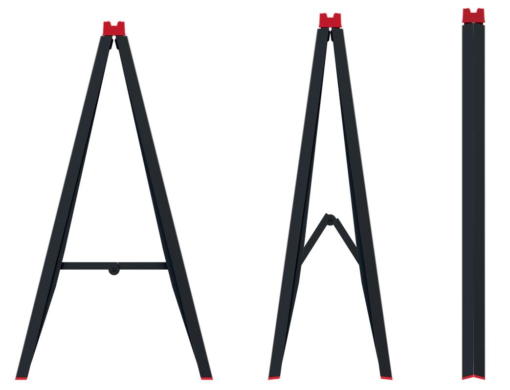 Kistenberg Lot de 4 tréteaux de travail pliables, 700 kg, 79 cm, Noir