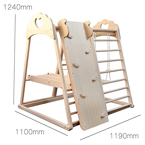 Kleuterschool swing gemaakt van beukenhout klimmen driehoek balans bord kinderen verjaardag kabel klimmen steigers… - Afbeelding 8