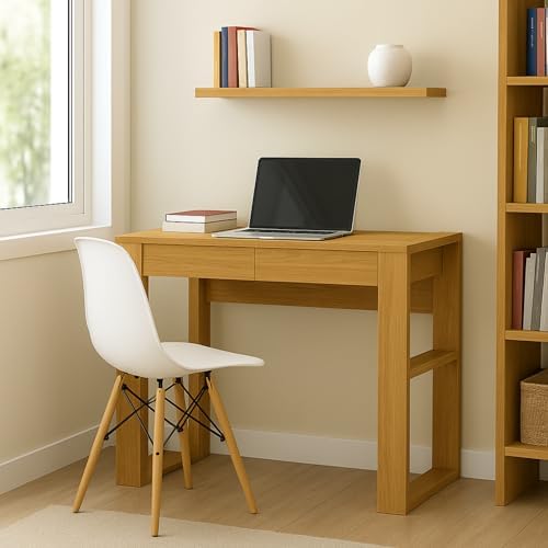 Escrivaninha Office Premium 100% Mdf Escritório 2 Gavetas Cor Car...