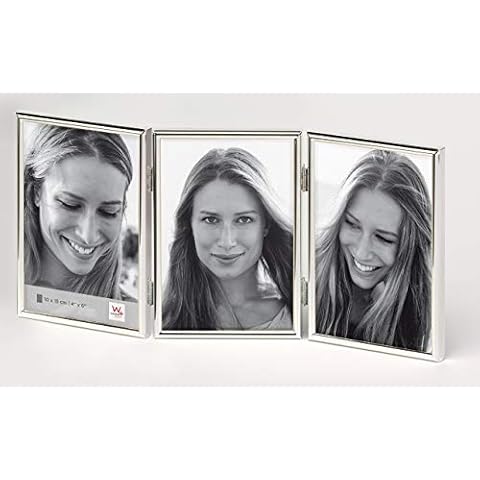Walther design WD315S Chloe, triple metal portrait frame 3X 4x6 inch (3X 10x15 cm), silver plated Cover