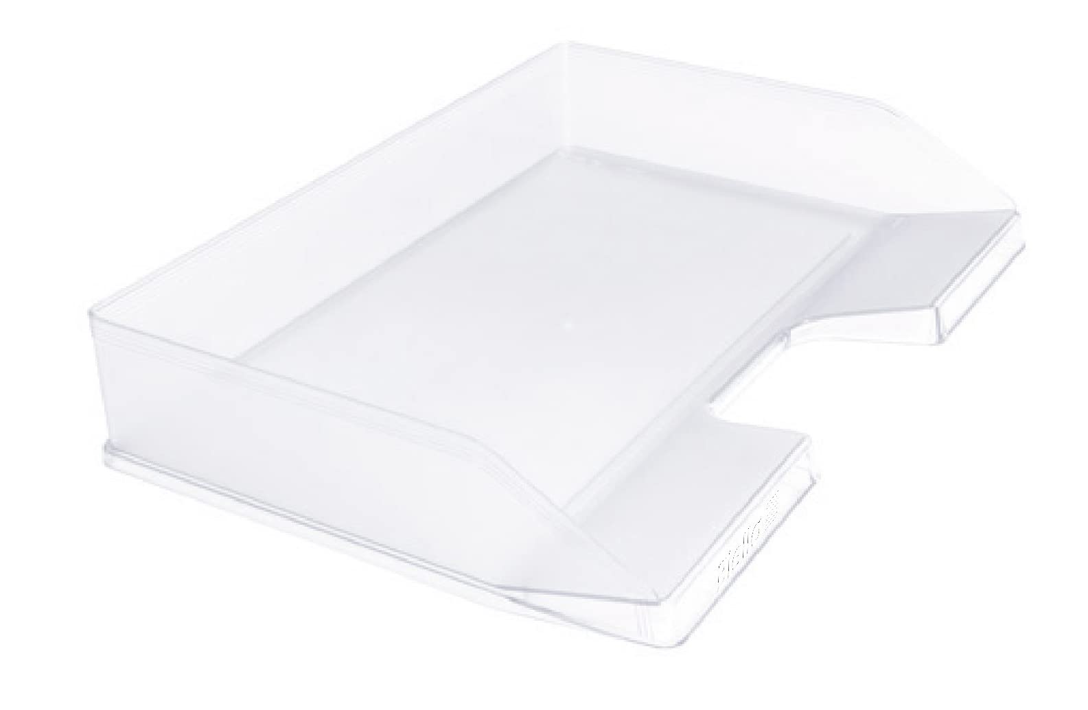 Exacompta - Ref 11723D - Set of 8 COMBO Italian letter trays - size 25.5x36.5x6.5cm - for A4+ format documents - crystal color - capacity 500 sheets