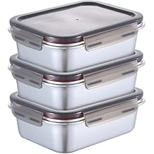 Stainless Steel Food Containers with Lids, Meal Prep Containers Reusable Freezer Storage Containers Lunch Containers Home Improvement Lunch Box Containers, Home Storage Kitchen Storage 22oz / 650ml