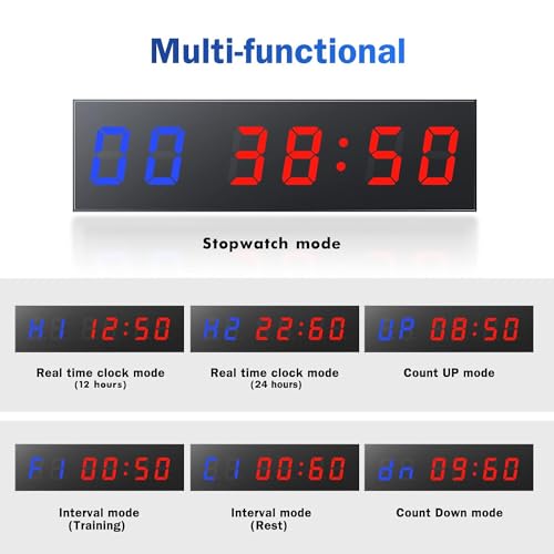 Reloj de Pared Digital LED Cuenta Regresiva 1.8 pulg miniatura 3
