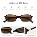 Appassal Retro Rectangular Sunglasses for Women Vintage Fashion Trendy Funny Small 90s Square Sunnies 2025 AP3698 Black/Grey+Black/Brown