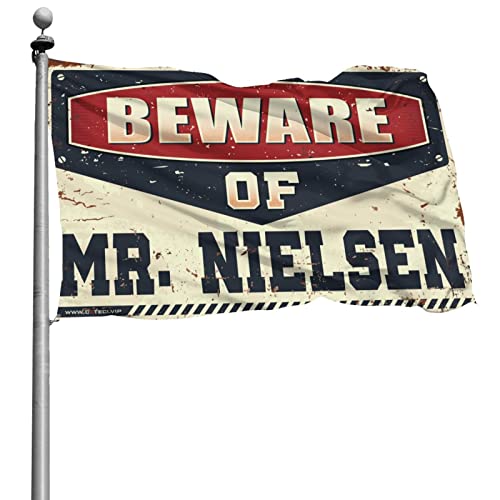Drapeaux affiches dortoir universitaire Beware of Mr. Nielsen pour salon colocation