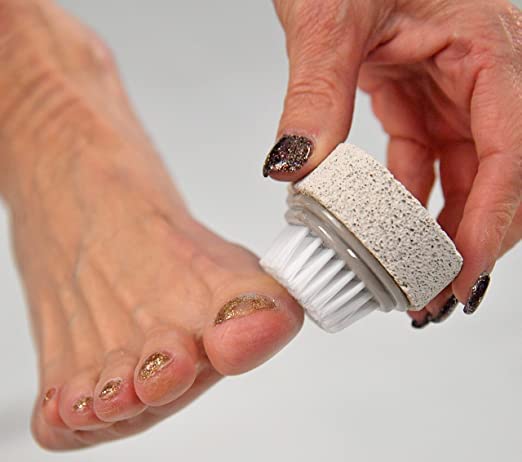 2pac Pumice Stone and Brush for Feet, Foot File, Dead Skin Callus Remover, Pedicure Tool, Bathroom Accessories-2 ¾“ L x 1 ¾“ W 3