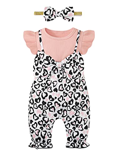 Image of Weixinbuy Newborn Baby Girl Clothes Flying Sleeve Romper Cute Jumpsuit Infant Girl Outfit 0-18 Months Summer