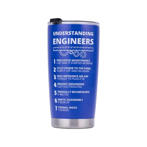 FROOBLEQUIRK 20 oz Engineer Tumbler, What Part of Don’t You Understand Stainless Steel Insulated Cup – Funny Engineering Gift for Men, Birthday, Christmas, Graduation & Retirement Gift for Engineers by FROOBLEQUIRK - Used condition - Image 8