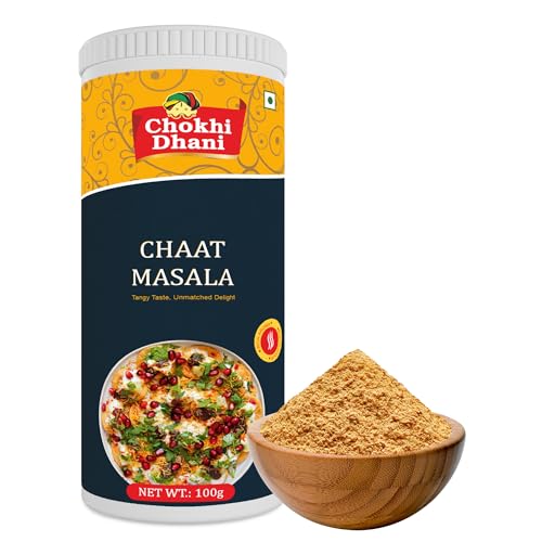 Image of Chokhi Dhani Chaat Masala 100g | Chatpata Tangy Spice Mix | Authentic Indian Seasoning Powder for Fruits, Salads & Snacks | Street Style Flavour | No Artificial Colours