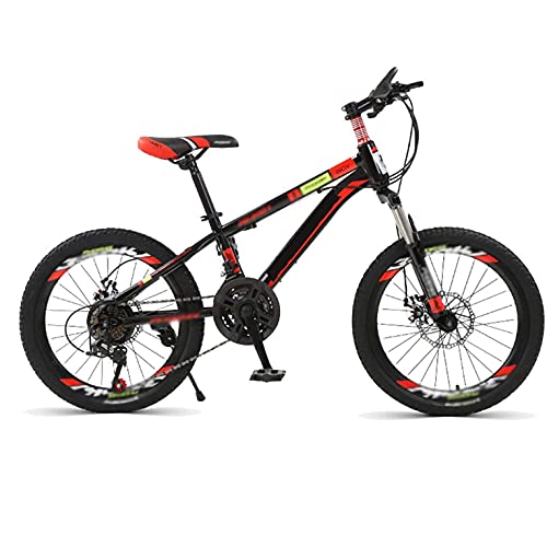 COUYY Fahrrad 20 Zoll Kinder im Freien Fahrrad, geeignet für Jungen und Mädchen im Alter von 9-14, einstellbarem Berg Kinderfahrrad,Rot