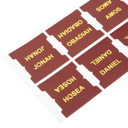Pestañas de cuero para libros bíblicos, etiquetas de índice fáciles de usar para estudiar 3