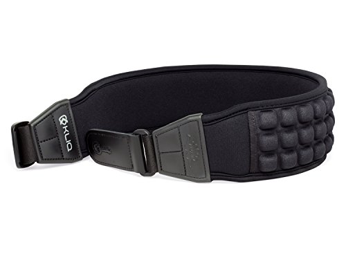 Kliq Aircell Guitar Strap For Bass & Electric Guitar With 3" Wide Neoprene Pad And Adjustable Length From 46" To 56" (Regular), Black #TOP2
