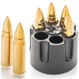 Gold XL Edelstahl Whisky Steine Bullets – Hohe Kühltechnologie – Geschenk für Männer – Eiswürfel Wiederverwendbar…