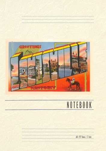 Vintage Lined Notebook Greetings from Louisville, Kentucky