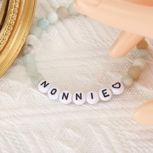 HUTIMY Gifts for Nonnie Bracelet Women Grandma Customized Birthday Items Jewelry Best Nonnie Ever 7