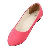 Verschluss: Slip On Minetom Damen Maedchen Flach Freizeit Business Schuhe Mokassins Mädchen Schule Dolly Schuhe (Rosa EU 39)