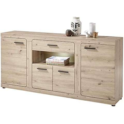 deine-tante-emma 44-868-R8 Arsenal Artisan Eiche Nb. Sideboard Kommode Wohkommode Stauraum ca. 180 cm Cover