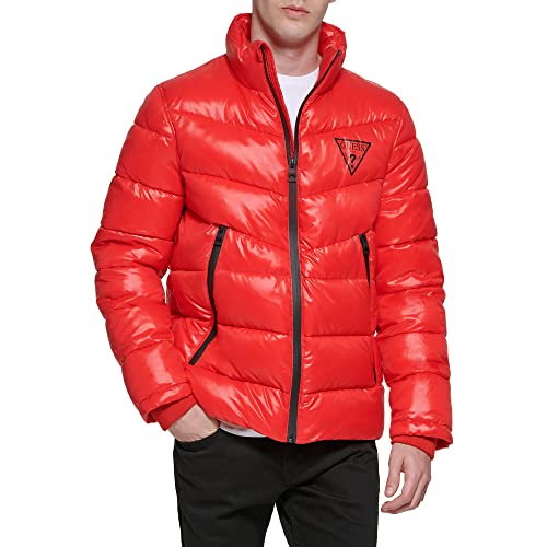 Image of GUESS Men's Midweight Logo Oversized Zip Puffer