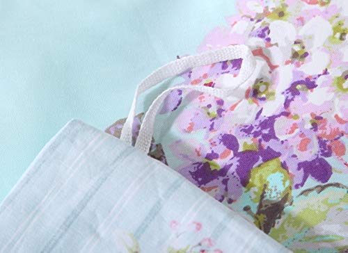 Fadfay Bed In A Bag Set 7-Pieces Shabby Floral Bedding Set Queen Size Premium 100% Cotton Hydrangea French Country Deep Pocket Sheets Zipper Duvet Cover Pillow Shams Set #TOP4