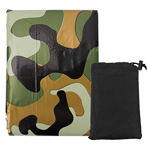 Vbestlife Manta de Emergencia al Aire Libre, Manta térmica Impermeable de Supervivencia de Emergencia de Color de Camuflaje para IR de excursión a Acampar