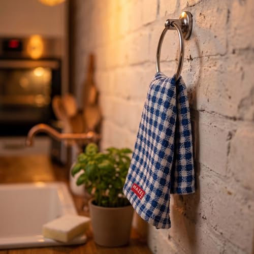 Image of HAZEL Kitchen Cleaning Cloth Set of 4 | Cotton Polyester Waffle Weave Towels for Cleaning, Wiping & Drying 30x50 cm | Reusable Kitchen Napkins