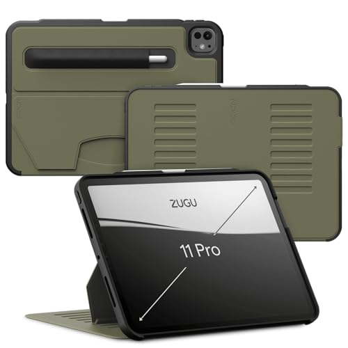 Image of ZUGU CASE iPad Pro 11 Case, Ultra Slim Protective Case /Cover Designed for iPad Pro 11 (6th / 5th Gen, M5 /M4) (2025 /2024) with Convenient Magnetic Stand (Auto Wake /Sleep) - Olive Green