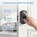 RUIKANG Power WiFi Smart Lock with Fingerprint, Keyless Entry Door Lock for Front Door, Built-in WiFi, Touchscreen Keypad Deadbolt, App Remote Control, Auto Lock, Easy Installation