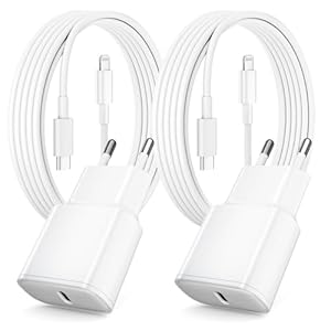 Chargeur Rapide pour iPhone, Lot de 2 PD 3.0 Prise USB C avec 2M Cable Lightning for iPhone 14/14Pro/13/13 Mini/13 Pro/13Pro Max/12/12Pro/12 Pro Max/11/11 Pro/ 11 ProMax