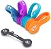 10 Pieces Magnetic Cable Clips Magnetic Cable Organizers Twist Ties Earbuds Cords Winder USB Cable Manager Bookmark Clips, 5 Colors