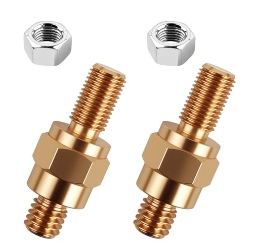 2 Set Side Post Battery Terminal Extender Bolts with Nuts,3/8"-24 Fine & 3/8"-16 Coarse Teeth Side Post to Top Posts Battery Adapter,Multi-Purpose Batteries Sides Posts Adapter
