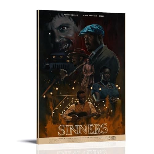 FXZFDCD Póster decorativo de Sinners de película retro y serie de televisión increíble, arte de pared, pintura para dormitorio, 60 x 90 cm, estilo marco
