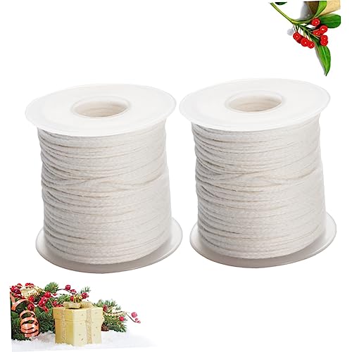 2 rollos de mechas trenzadas de algodón para velas miniatura 6