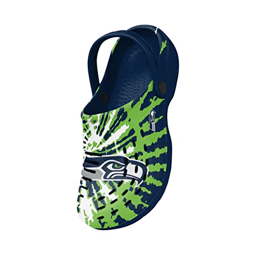 Image of FOCO Mens NFL Team Logo Tie-dye Garden Water Sandals Shoes Slipper Clogs with Strap