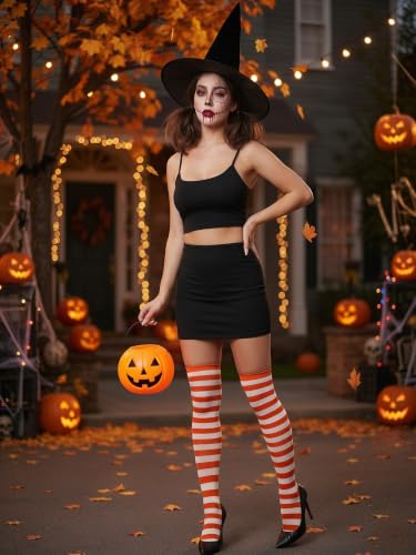 Image of BORIFLORS Women's Sexy 2 Piece Bodycon Mini Party Dresses Halloween Costume Strap Crop Top Short Skirt Set