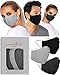 Produktbild The T-Shirt Face Mask Collection by Virtue Code, Stoff-Gesichtsmasken, 3 Masken, hellgrau, dunkelgrau, schwarz, aus Jersey-Stoff