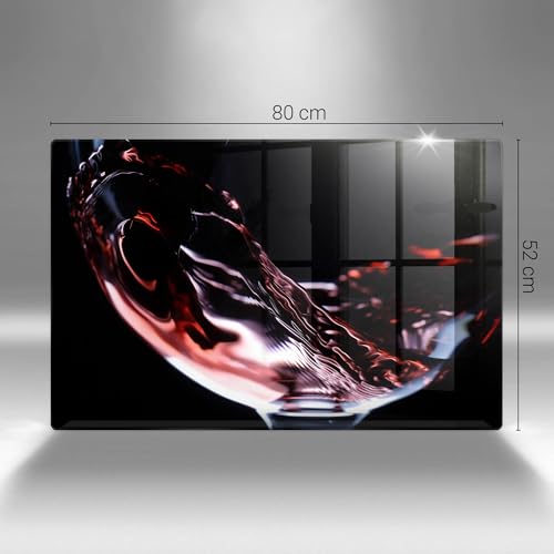 Protection plaque induction Wallfluent verre vin rouge pour agrandir la cuisine - 7
