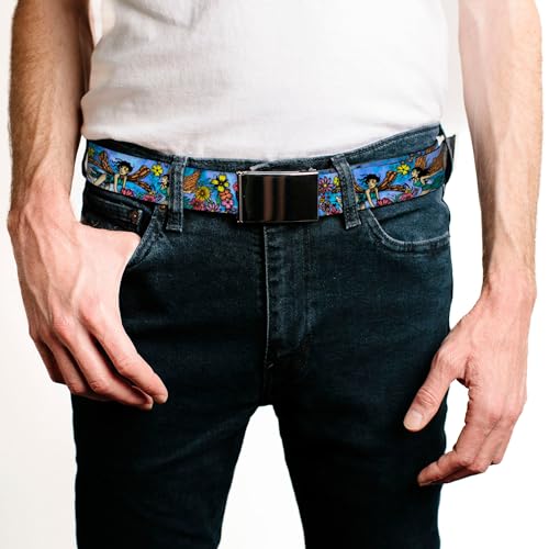 Buckle-Down Men's Web Belt Tattoo Johnny Fairies, Multicolor, 1.5" Wide-Fits up to 42" Pant Size2