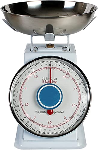 TrueCraftware- 11 lb. Mechanical Kitchen Bowl Platform Weighing Food Scale- Heavy Duty Portion Control Mechanical Kitchen and Food Scale Industrial Dial Scale for Kitchens and Restaurants