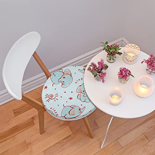 Chair Pads Lovely Elephant Round Chair Cushions, Fabric Chair Pillow, Comfort Softness Seat Cushion For Dining Chair, Thicken Chair Padding For Refurbishment Diameter 14.5In #TOP3