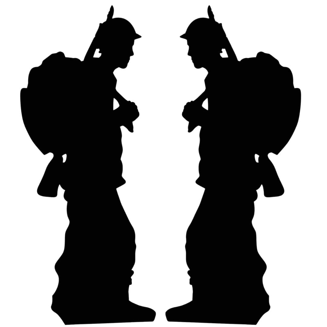 Star Cutouts SC1136 Soldier Silhouette Double Pack – Lifesize Cardboard Cutouts | Ideal for Remembrance Day, VE Day & Memorial Displays