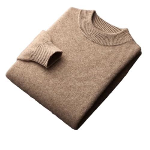 Men's 100 Percent Cashmere Thick Pullover Mock Neck Sweater Solid Smart Casual Jumper Clothing