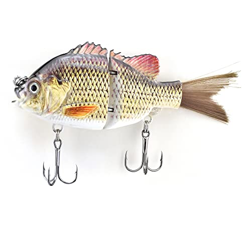 ODS Wobbler Gleiter Angelköder Bionisch Kunstköder Sinkende Kunstköder mit Fiberschwanz zum Angeln auf Hecht Sonnenfisch Barsch Zander