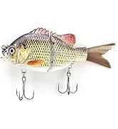 ODS Glide Bait Bionic Jointed Artificial Swimbait with Fiber Tail Bluegill Sunfish
