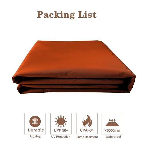 SCOCANOPY Replacement Canopy Grill BBQ Gazebo Roof Top, for Gazebo Model L-GG001PST-F,Rust Red - Thumbnail 6