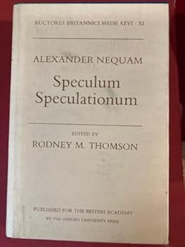 Hardcover Speculum Speculationum (Auctores Britannici Medii Aevi) Book