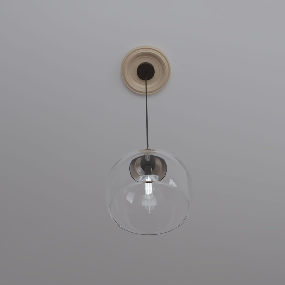 Ekena Millwork CMP10TRGBE Geleneksel Termoform PVC Tavan Madalyonu (5 1/2 cm'ye kadar kanopilere uyar), 10" OD, UltraCover Saten Smokey Bej
