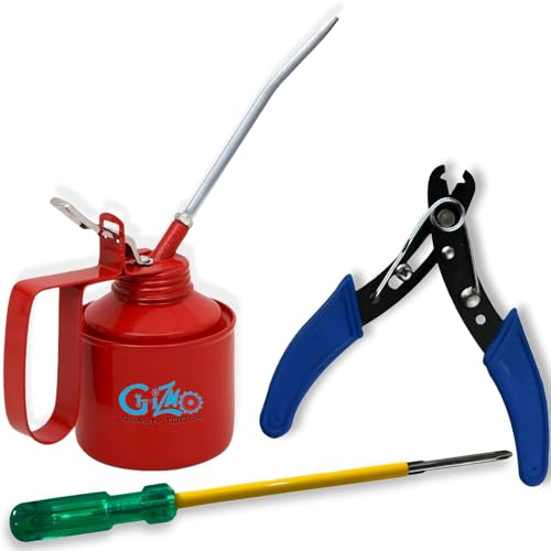 Image of GIZMO Electric Tool Set, Electrician Tool Kit With 2-in-1 Screwdriver 6 inch, Wire Cutter & Oil Can 1 /4 Pint; Hand Tool Kit For Home; Tool Kit For Home Use Multipurpose